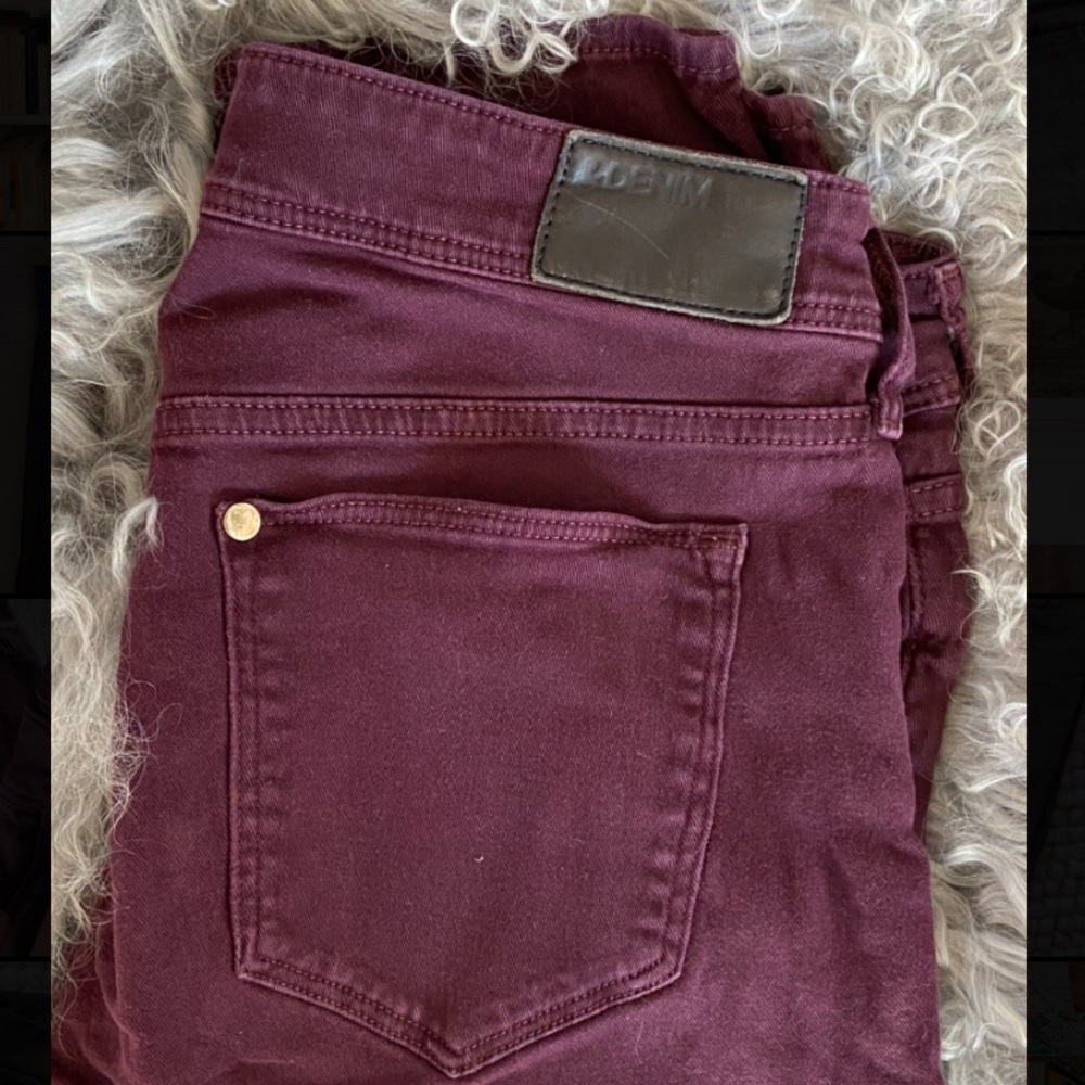 H&M Maroon Skinny Stretch Jean